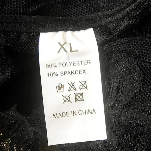 Black Sexy Lace Corset Ribbon Lingerie Set #R - Picture 5 of 6